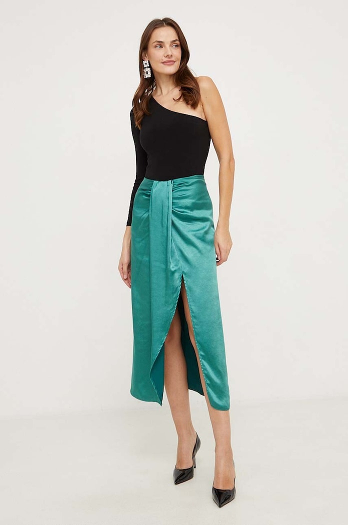 Answear.LAB Answear Lab fustă 12410.HWK verde WW24