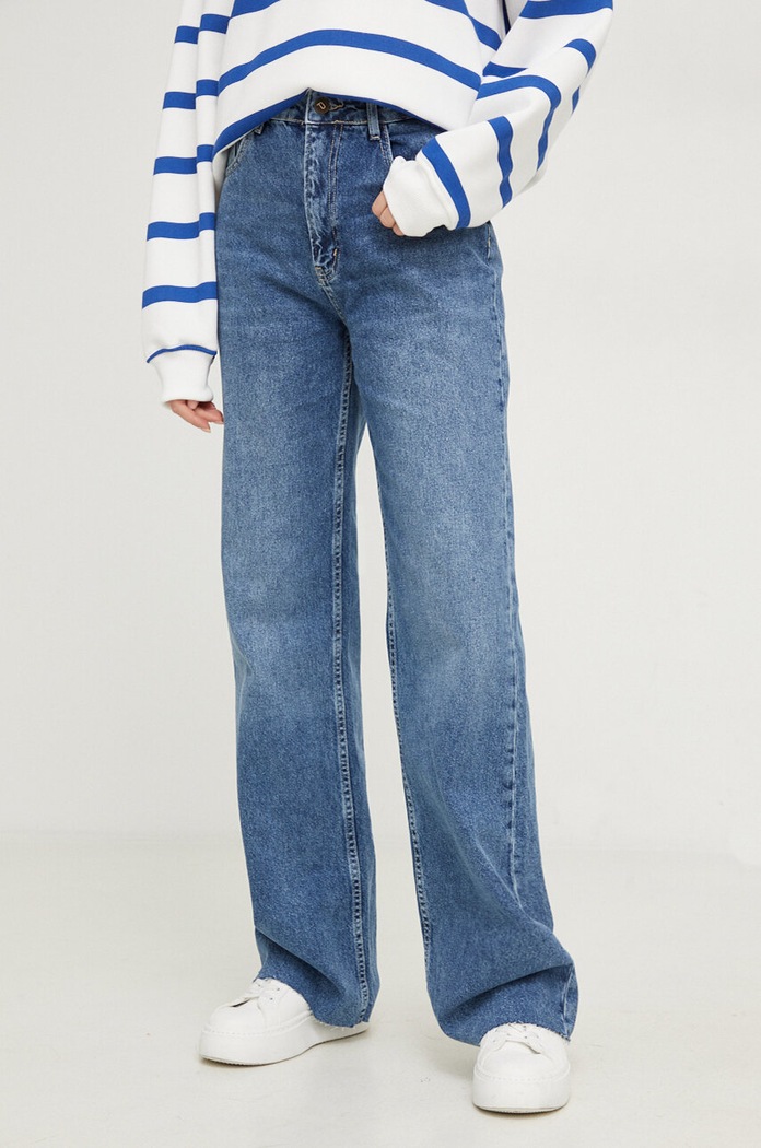 Answear Lab jeansy granatowy w.1384.TWK
