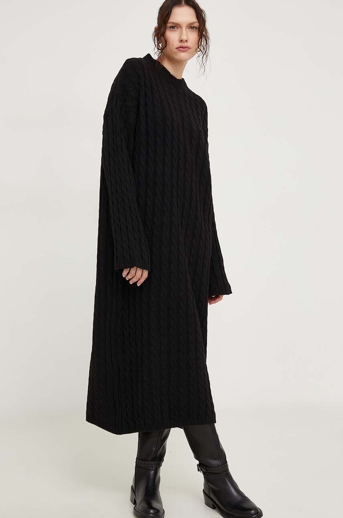 Answear Lab rochie maxi negru sng10.ss.tjs