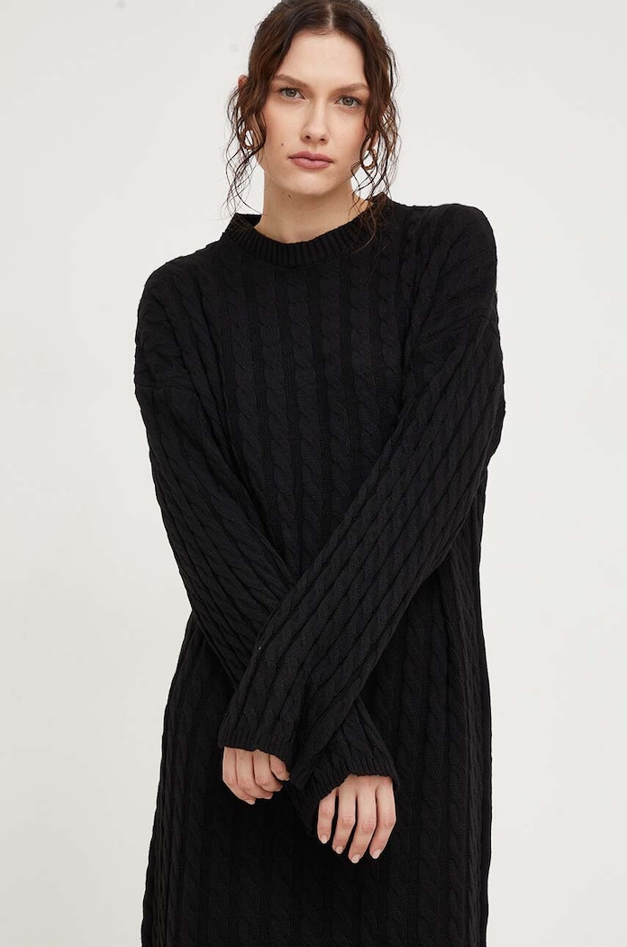 Answear Lab rochie sng10.ss.tjs negru WZ23
