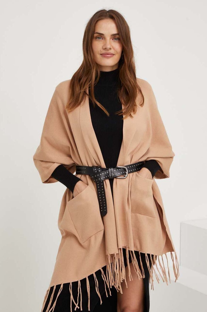 Answear.LAB poncho B82902.HWK beżowy WZ23