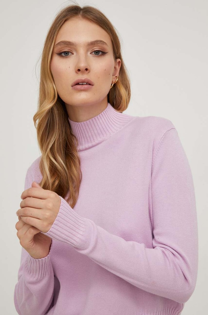 Answear Lab sweter fioletowy 87501.iw