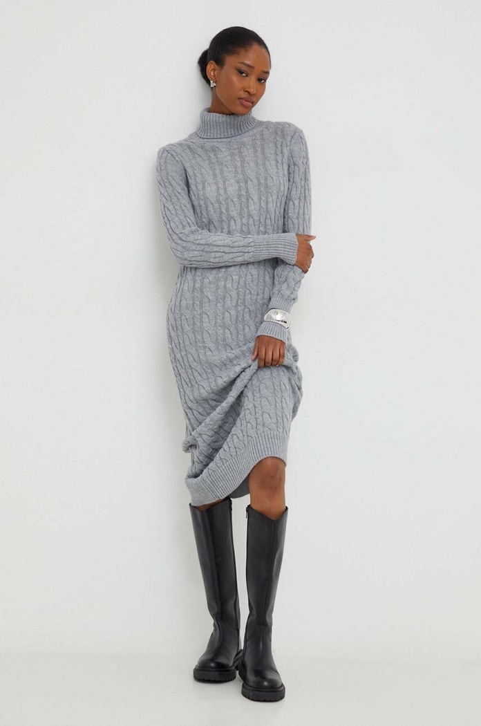Answear Lab rochie subtiri gri 7727.TWK