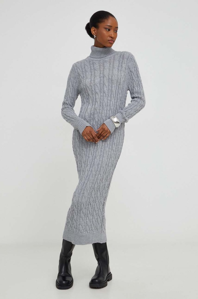 Answear Lab rochie 7727.TWK gri WZ23
