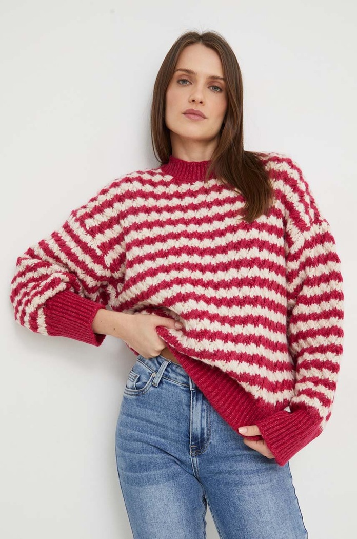 Answear.LAB sweter pozostałe różowy 227021.sw.TWK