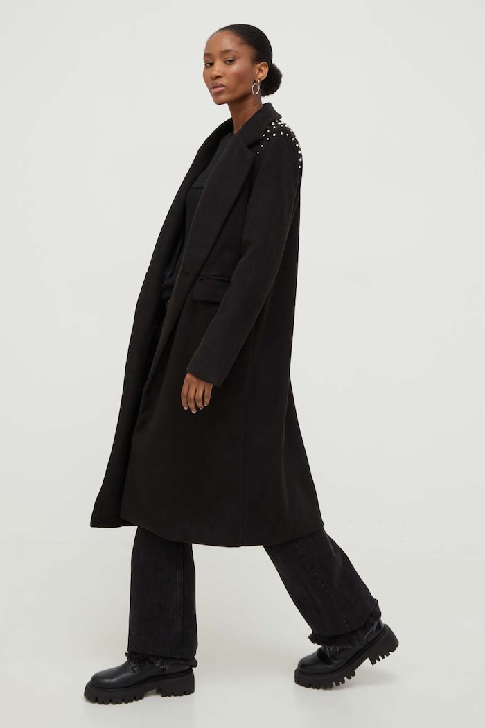 Odzież Answear.LAB sweter 2 w 1 z wełną 5083.5084.FKK czarny