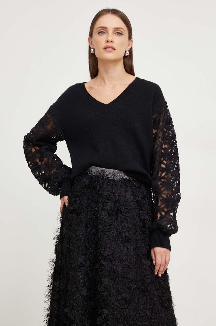 Answear.LAB sweter szpic czarny YHC7778.HWK