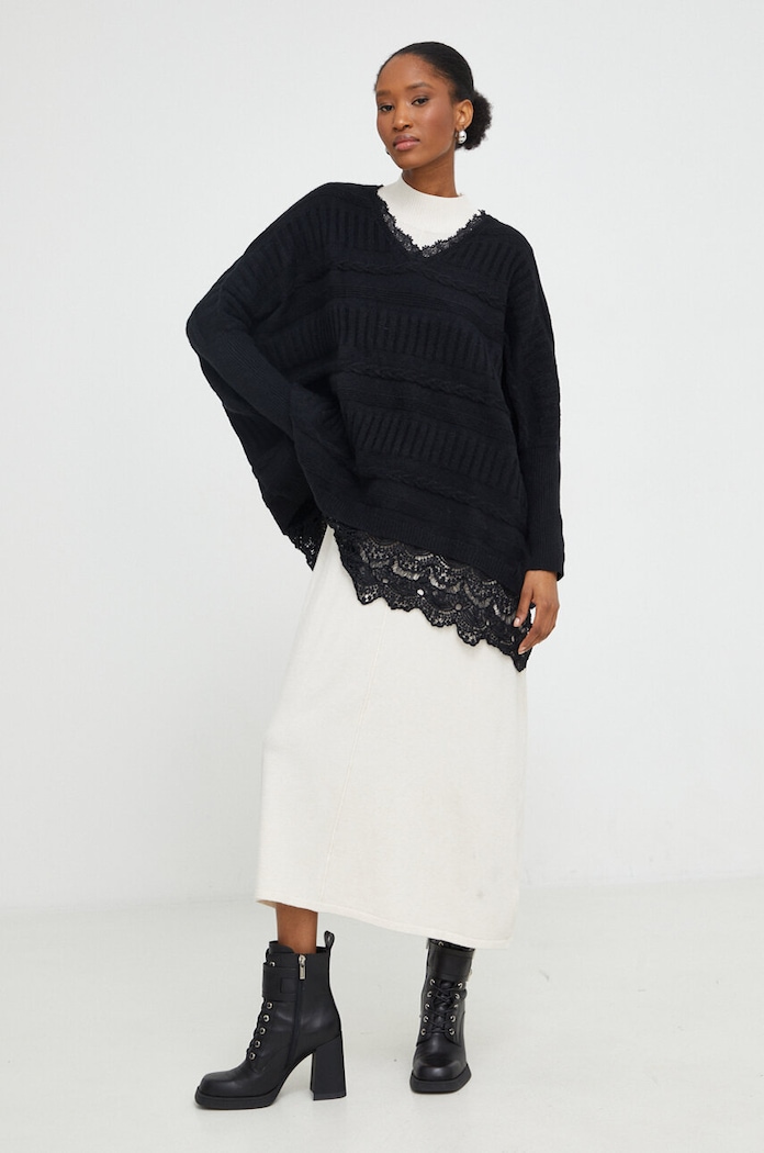 Answear.LAB sweter 819.iw czarny WZ23