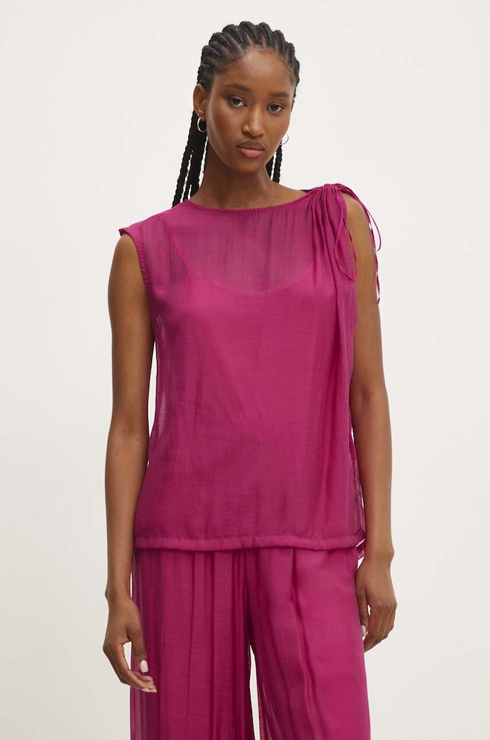 Bluza Answear Lab bez uzorka roza sv871.ijs