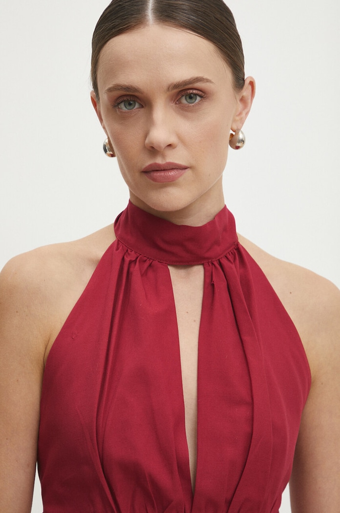 Top s lnem Answear.LAB burgundské 92216.ijs