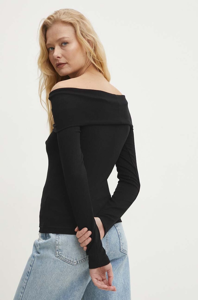 Ρούχα Longsleeve Answear.LAB WZ24.BDD03A.th μαύρο