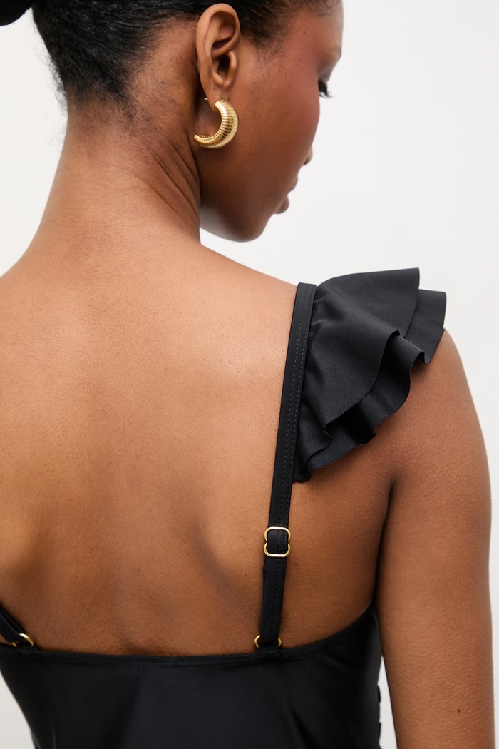 Answear.LAB jednoczęściowy strój kąpielowy skirt.fh czarny