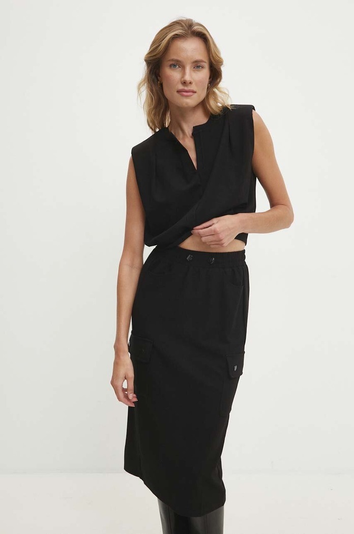 Answear.LAB komplet dzianina czarny 661720.hos