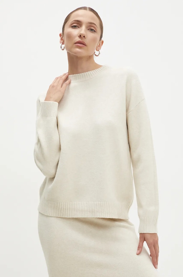 Odzież Answear.LAB sweter i spódnica N7193.HLK beżowy