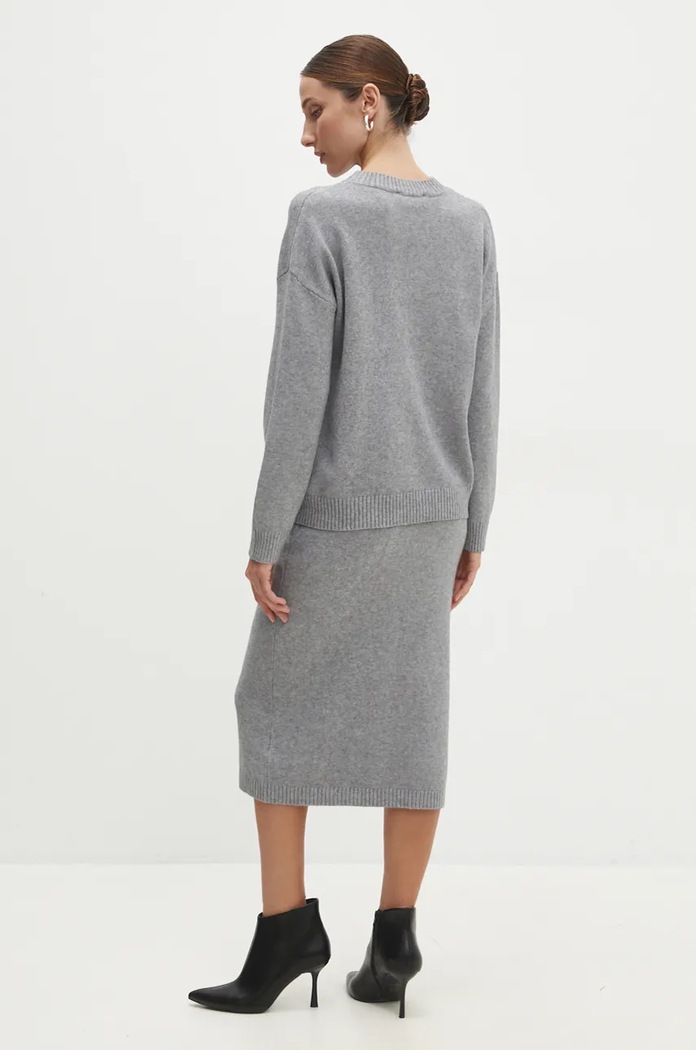 Answear.LAB sweter i spódnica N7193.HLK szary WZ24