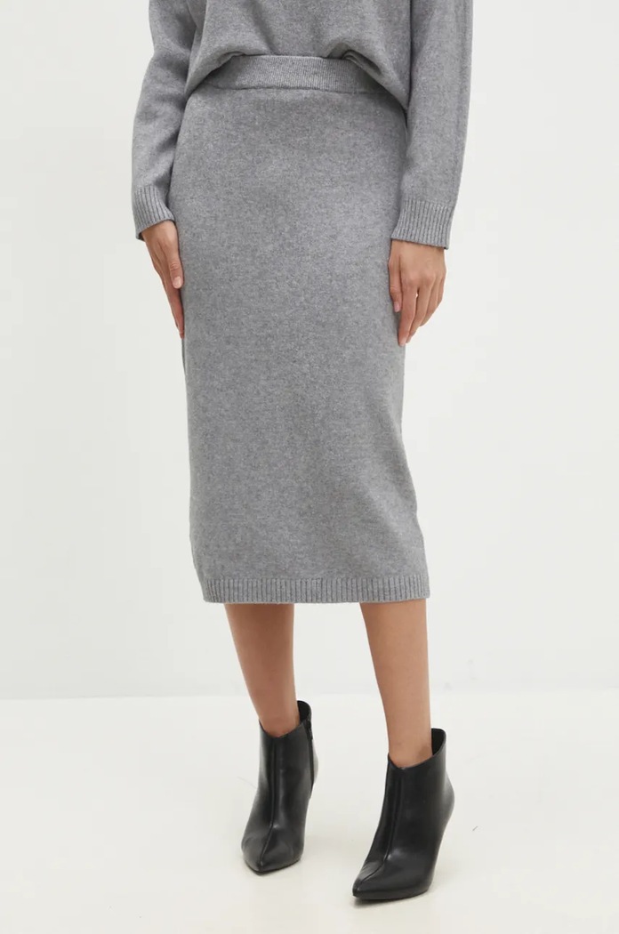 Answear.LAB sweter i spódnica szary N7193.HLK