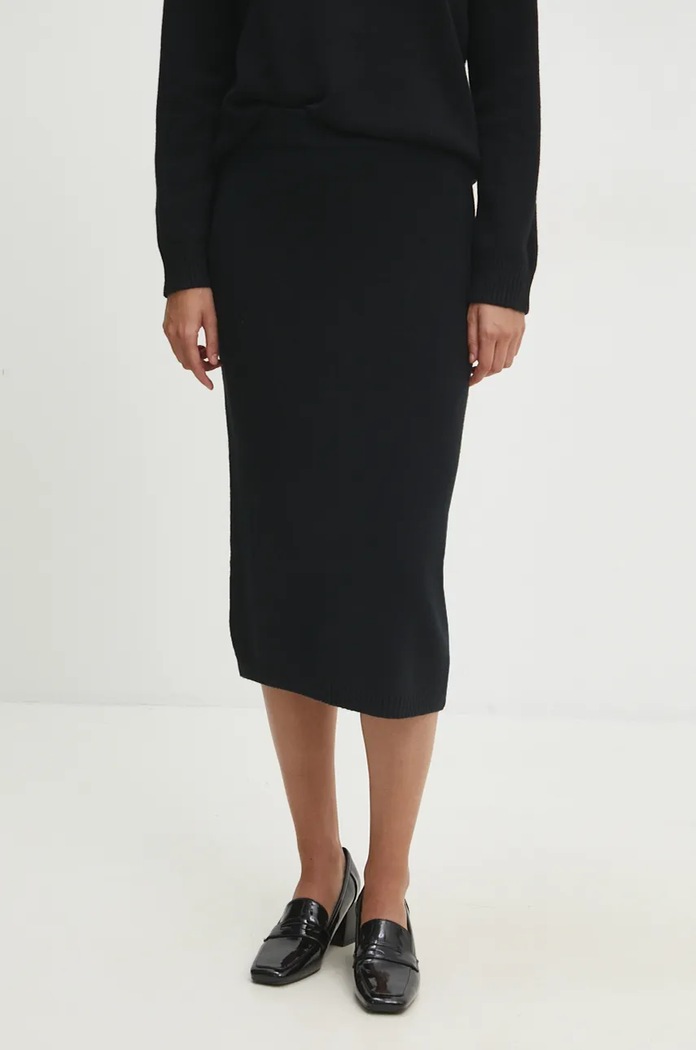 Answear.LAB sweter i spódnica czarny N7193.HLK
