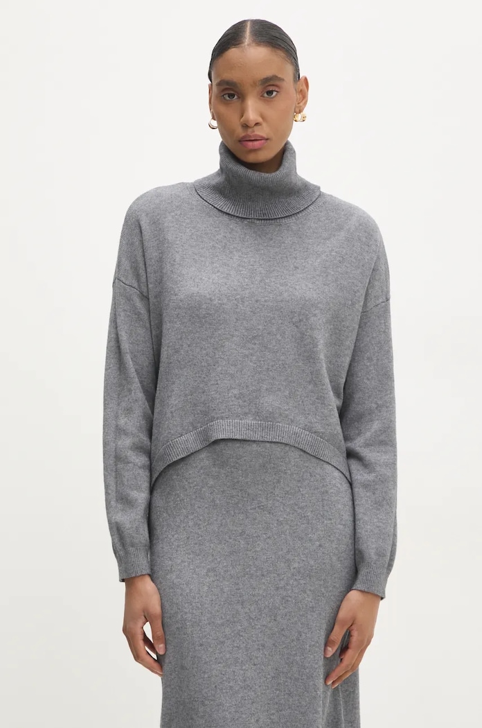 Answear.LAB sukienka i sweter szary m8561.FKK