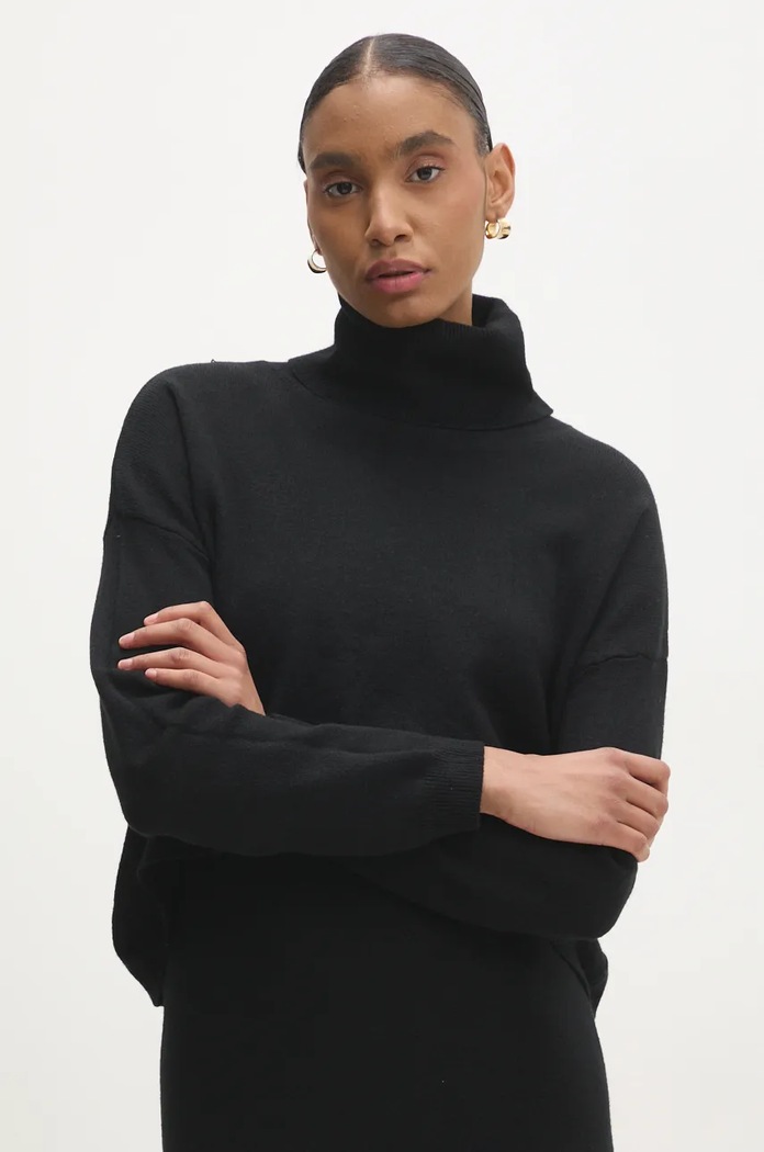 Îmbrăcăminte Answear Lab rochie și pulover m8561.FKK negru