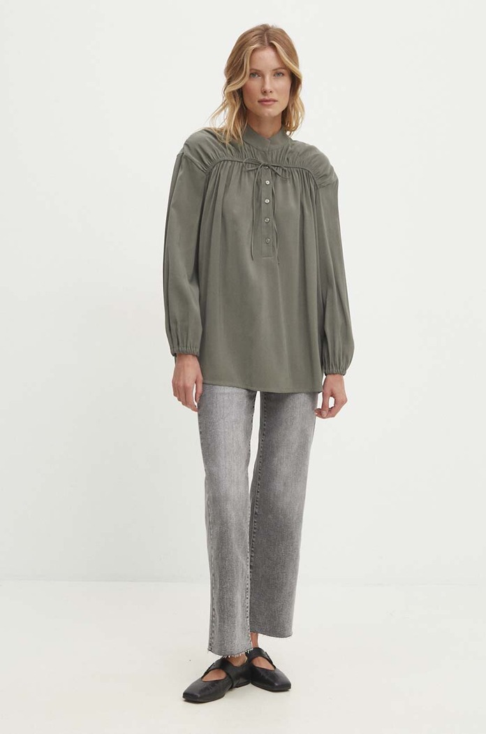 Answear Lab bluza sw762175220.ims verde WZ24