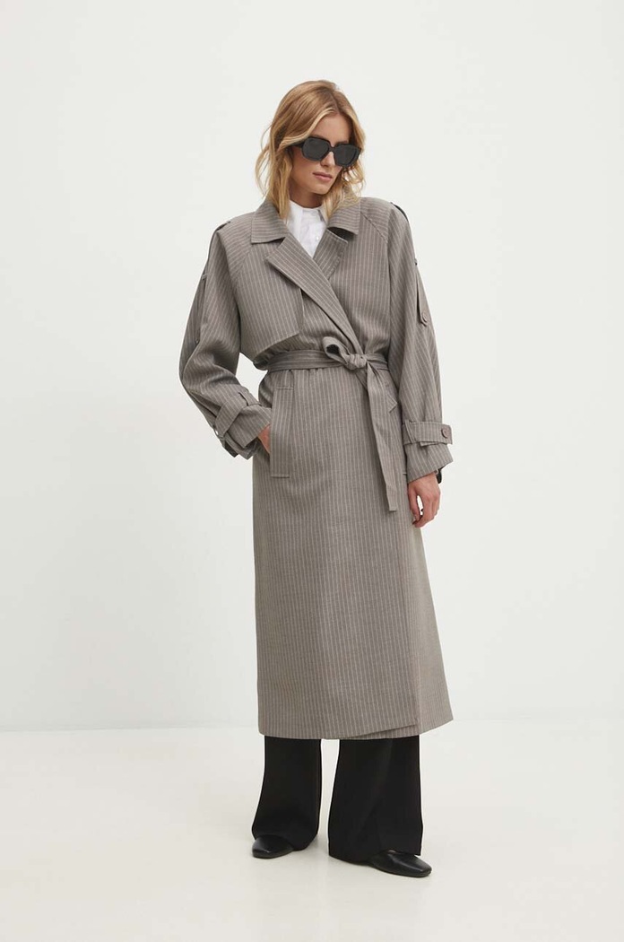 Kabát Answear.LAB oversize sivá 19565.th