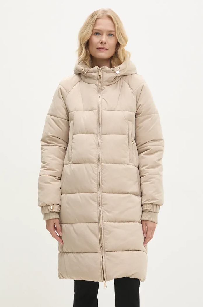 Bunda Answear.LAB s kapucí béžová NA3006.FLK