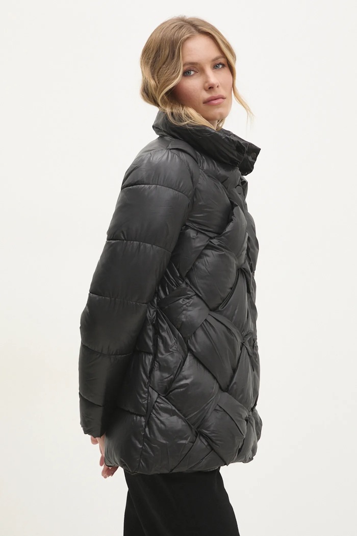 Jakna Answear.LAB s toplom postavom crna mb61028.ILK