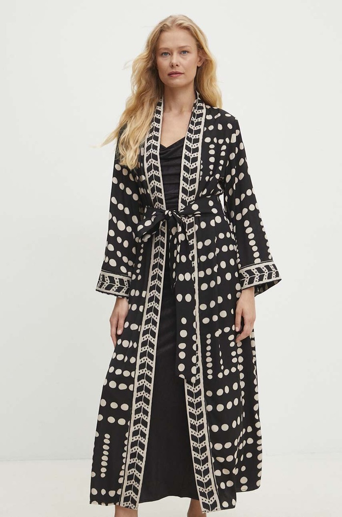 Answear Lab kimono necaptusit negru MR21568.hms