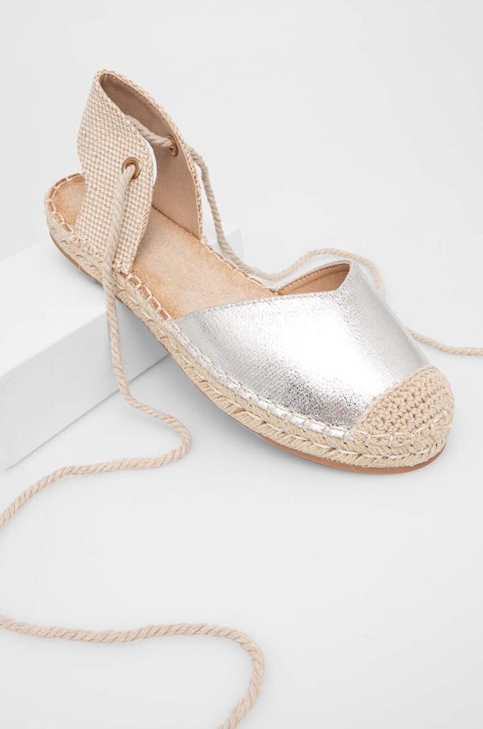Answear Lab espadryle YT9905.HWK srebrny WZ24
