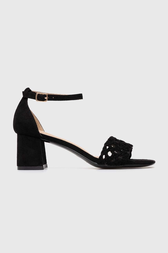 Πέδιλα Answear.LAB 5-8 cm μαύρο A3002.HWK