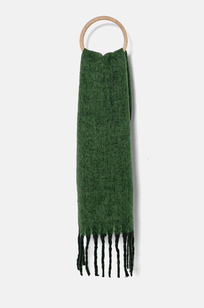 Answear.LAB szalik dzianina zielony 9755.CMS
