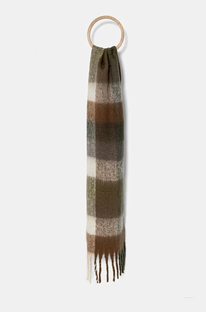 Šála Answear.LAB látka hnědá 10448.CMS