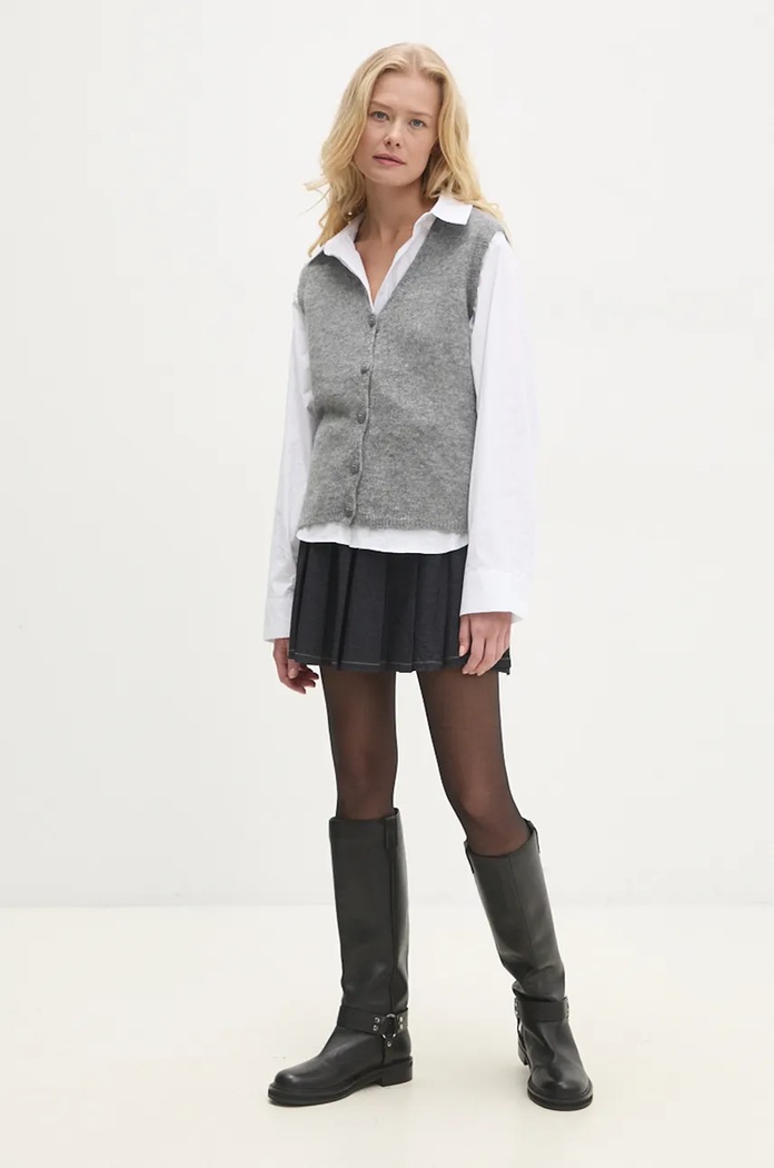 Jeans krilo Answear.LAB 26628.hos mornarsko modra WW25