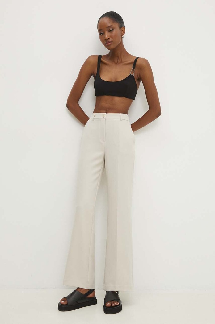 Answear Lab pantaloni drept bej hu6102.fh