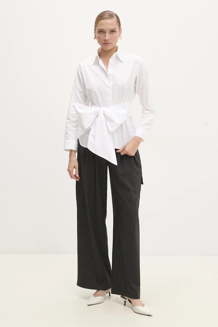 Answear Lab pantaloni W24W.LF.031228.tos negru WW25