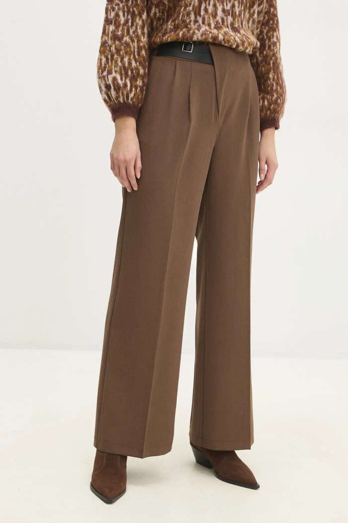 Answear.LAB pantaloni alta marrone 971373.hms