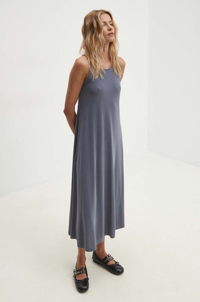 Answear Lab rochie midi albastru SNG18.TKK