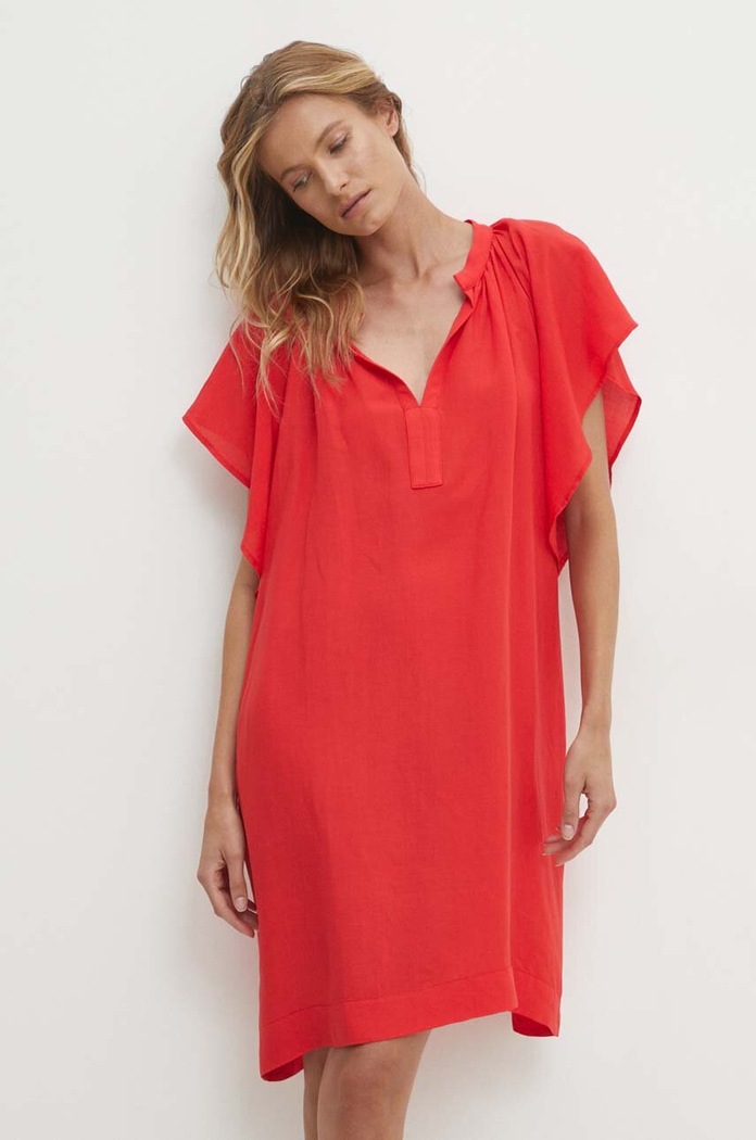 Answear.LAB Answear Lab rochie din bumbac rosu 95582.ijs