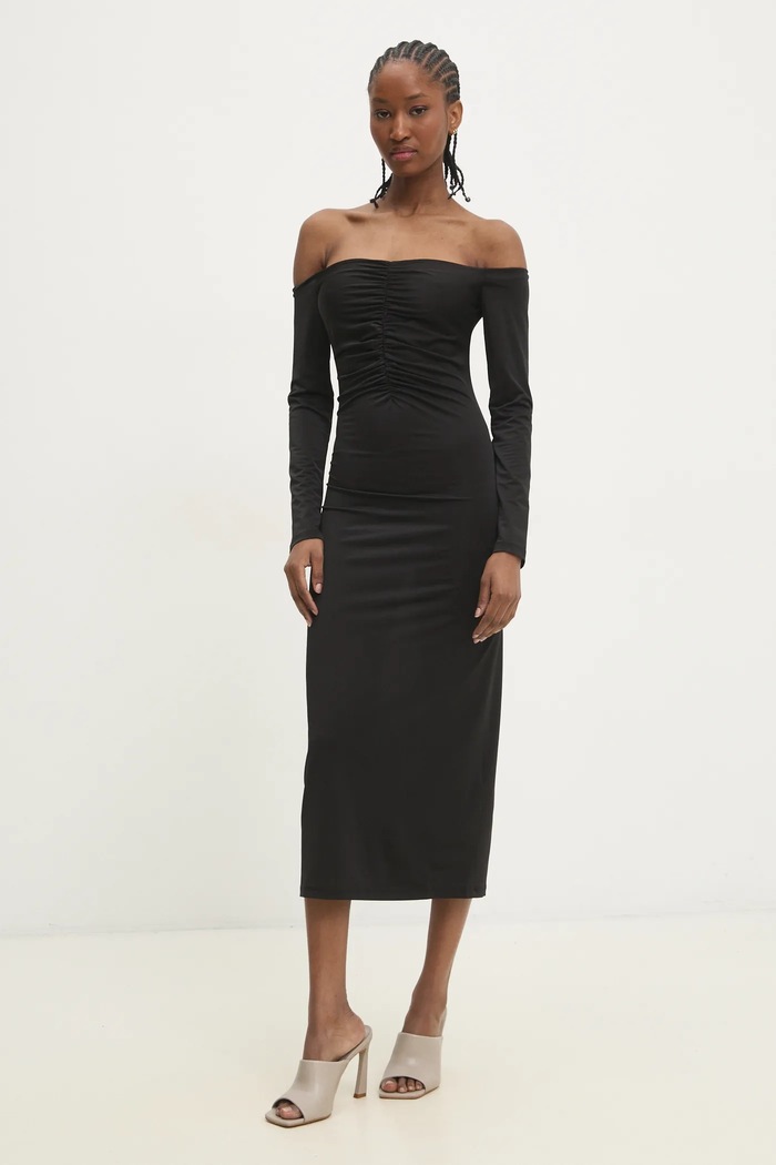 Answear.LAB Answear Lab rochie 111313.tos negru WZ24