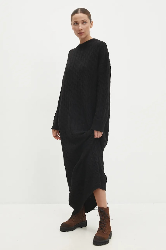 Answear Lab rochie 231041.tos. negru WZ24