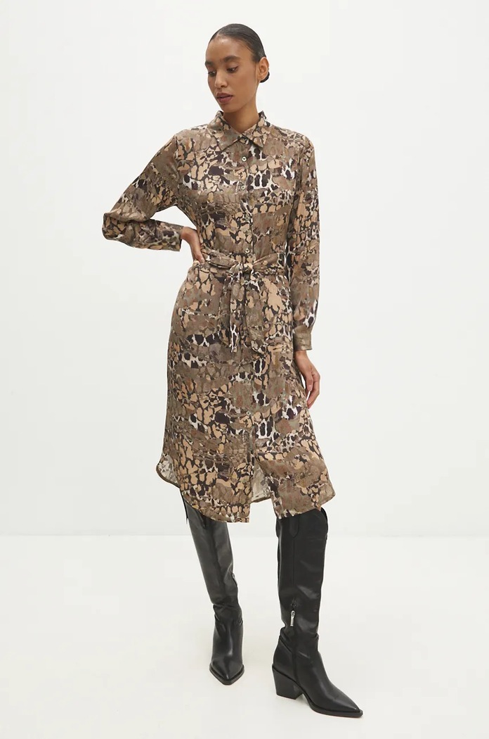 Answear.LAB Answear Lab rochie 95633.ilk verde WZ24