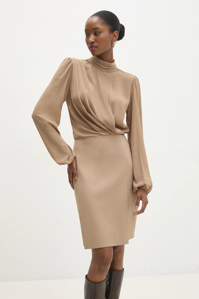 Answear Lab rochie mini bej 47400.tos
