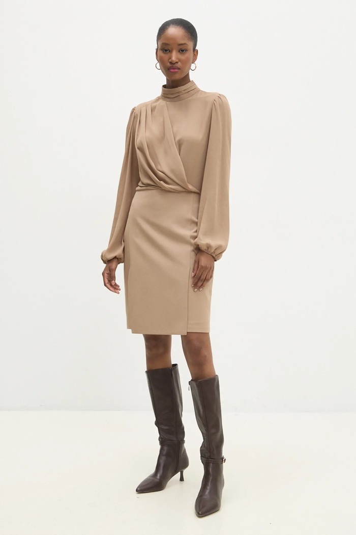 Answear Lab rochie 47400.tos bej WZ24