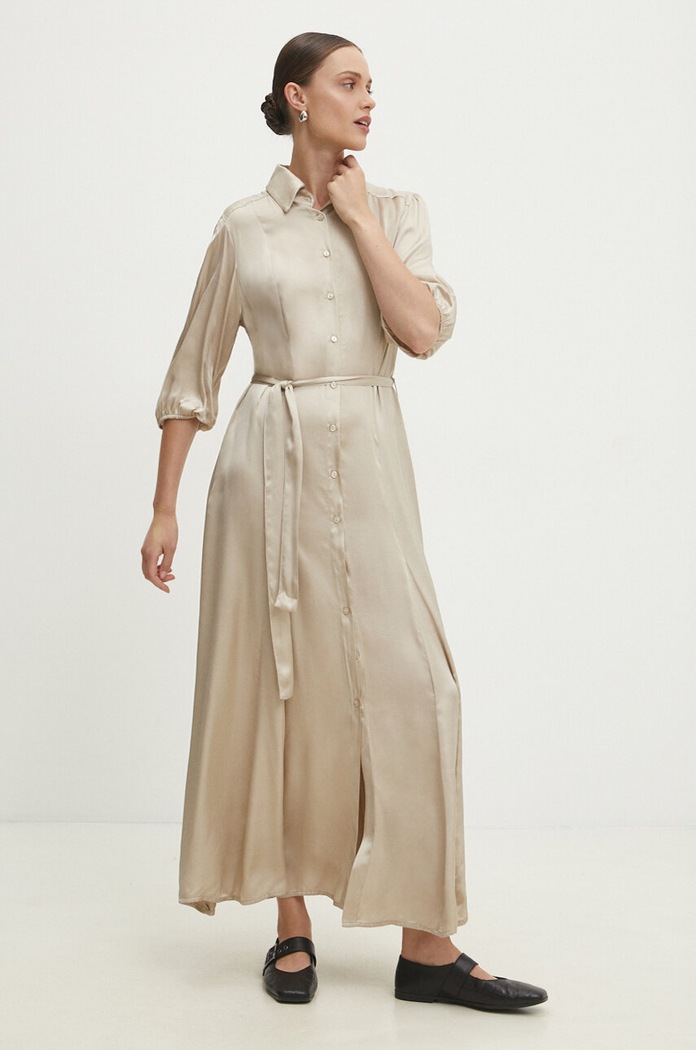 Answear Lab rochie d883.ims bej WZ24
