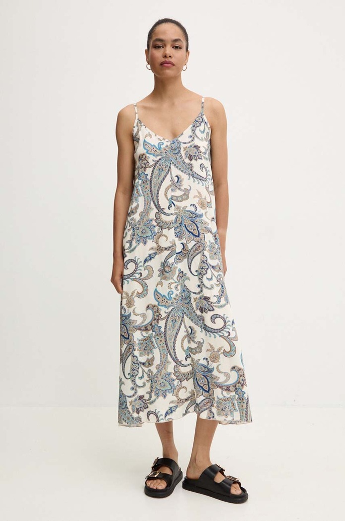Answear Lab rochie midi albastru 2850.ikk
