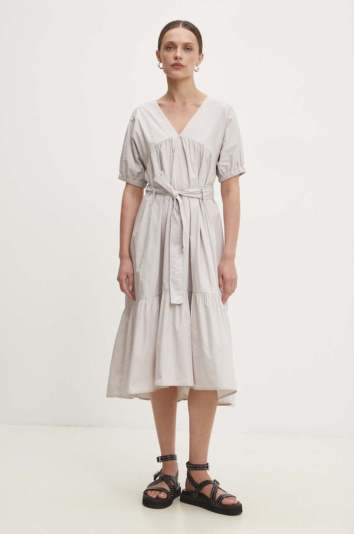 Βαμβακερό φόρεμα Answear.LAB casual μπεζ 4221.IKK