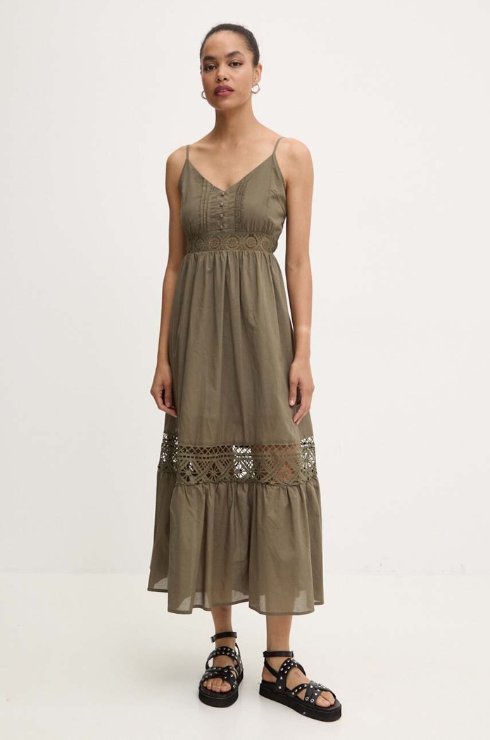 Answear Lab rochie din bumbac 1502.iw verde WZ24