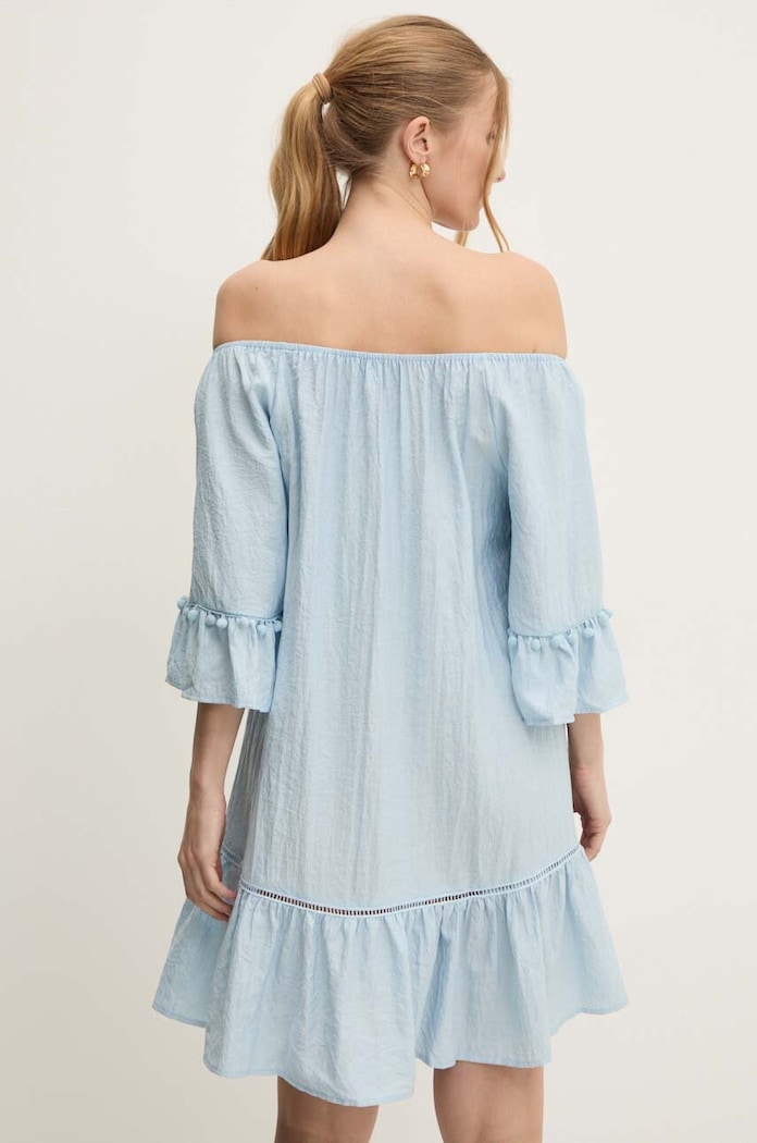 Βαμβακερό φόρεμα Answear.LAB μπλε NL245918..ums