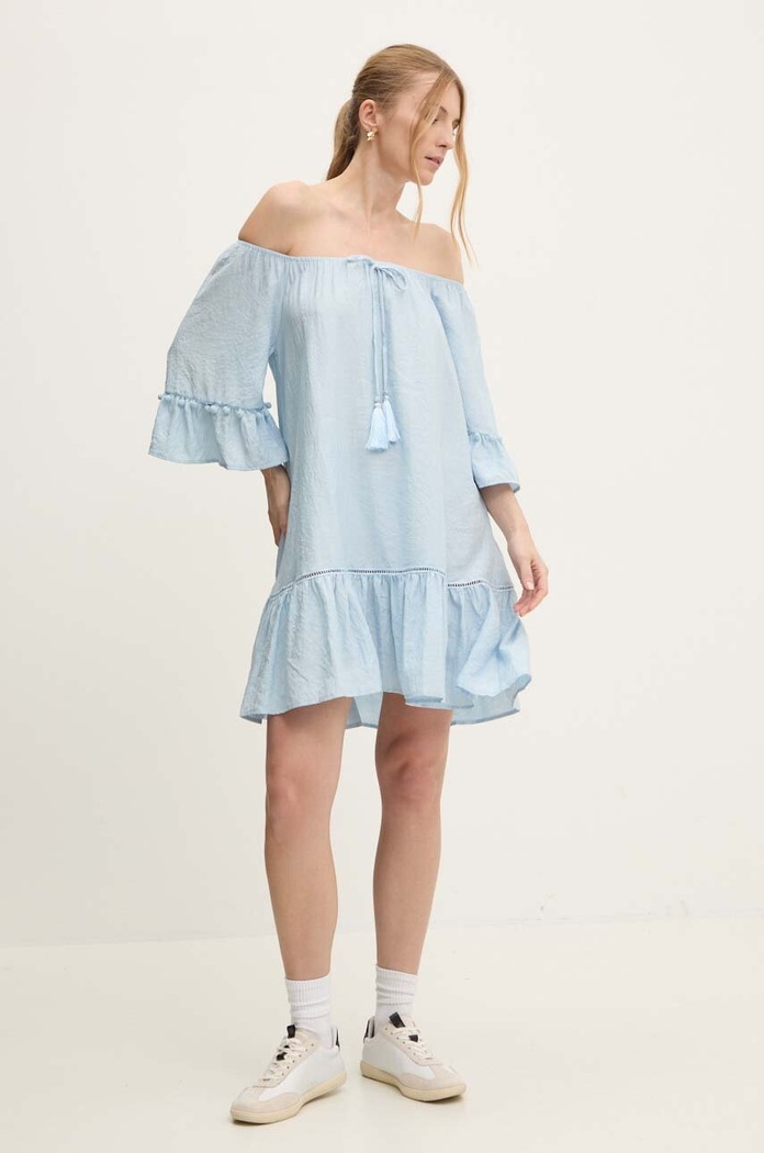 Βαμβακερό φόρεμα Answear.LAB NL245918..ums μπλε
