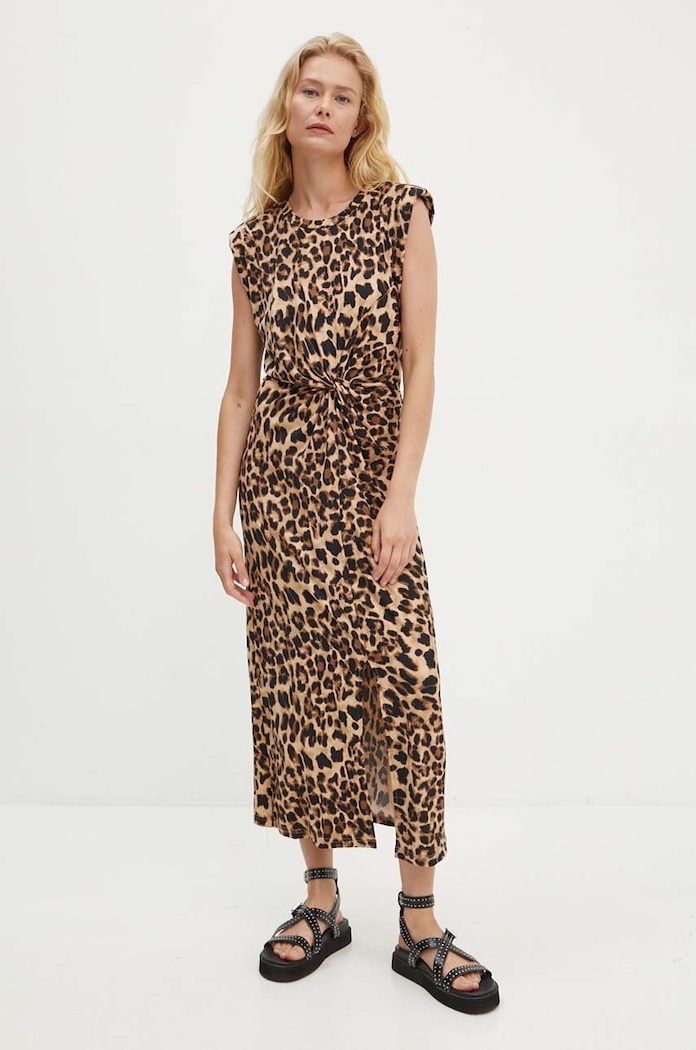 Answear Lab rochie midi bej RT86121.hms